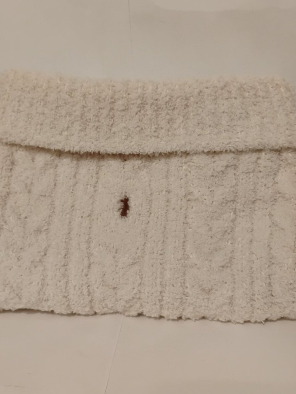 Dog Sweater NEW Chenille Cable Knit Turtleneck Soft Stretchy Cozy Cream L
